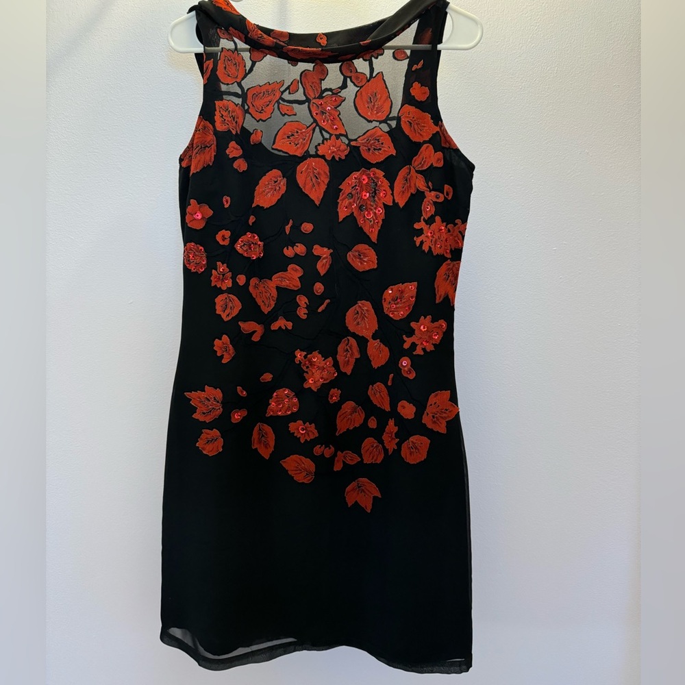 Newport News Easy Style black sequin dress